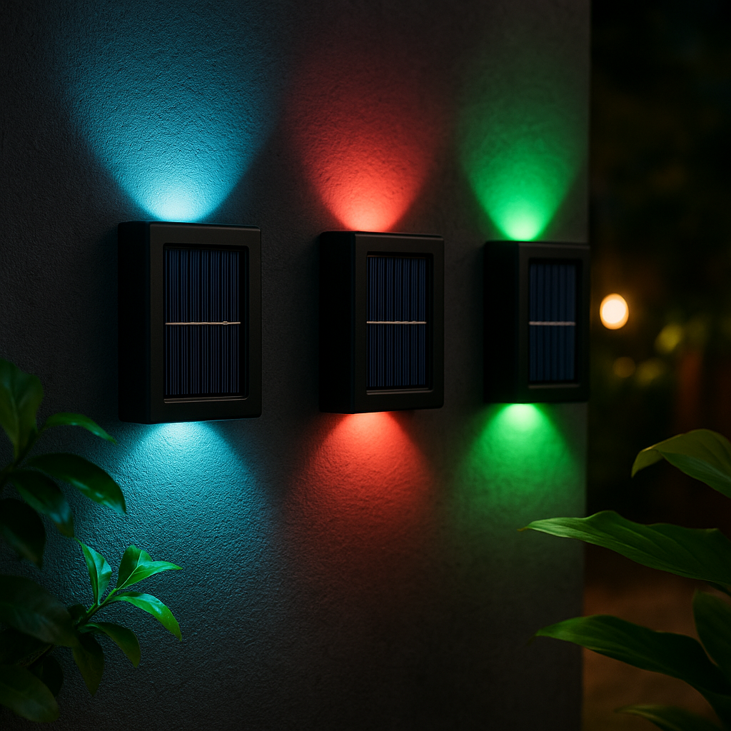 Solar LED Spotlights - Wasserdichte Wandleuchten für Haus und Garten