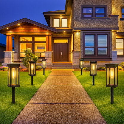 Solar Wegleuchten LED - Wasserdichte Gartenbeleuchtung für Haus und Garten