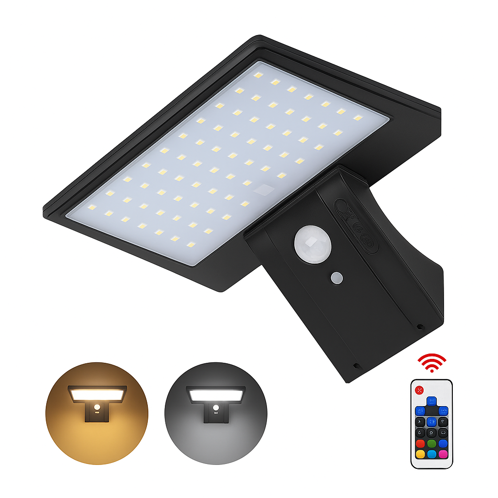 Solar Gartenlampe mit Bewegungsmelder - IP65 Wasserdichte Außenleuchte
