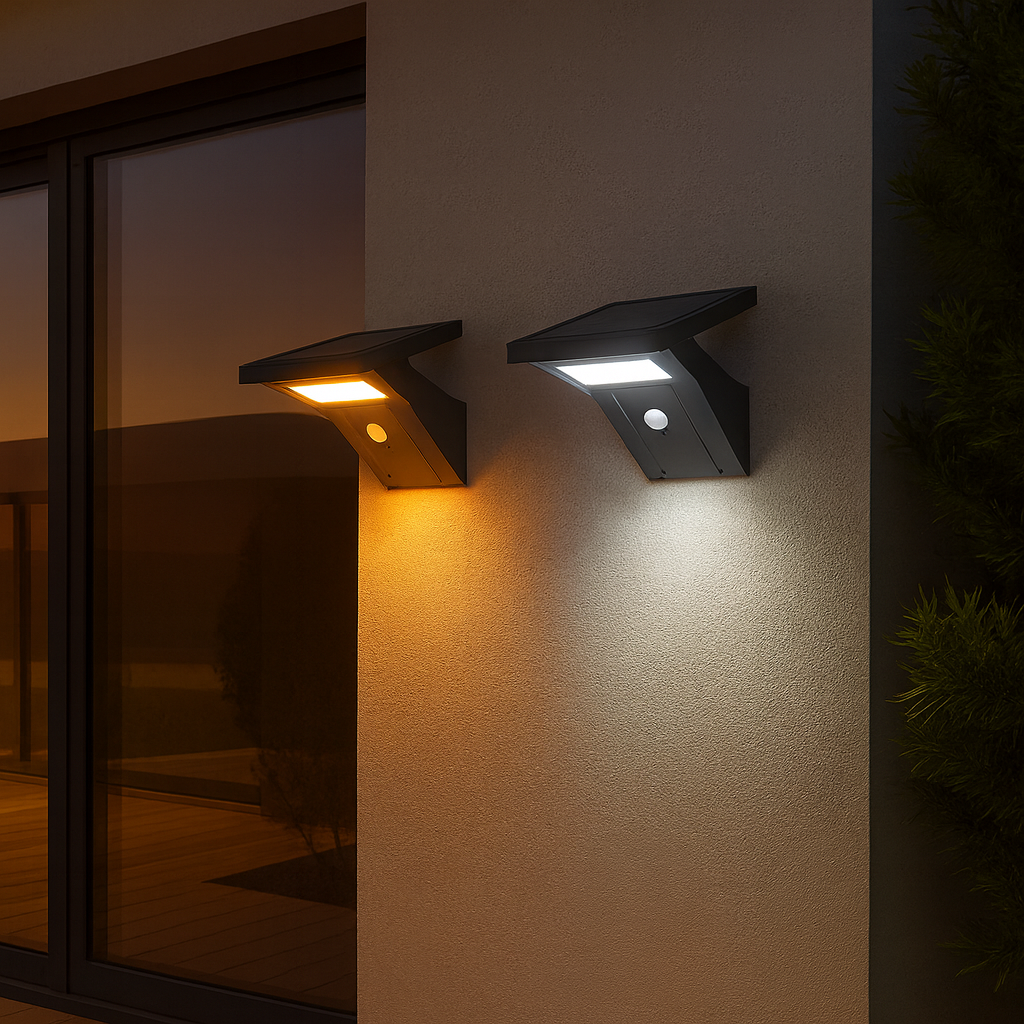 Solar Gartenlampe mit Bewegungsmelder - IP65 Wasserdichte Außenleuchte