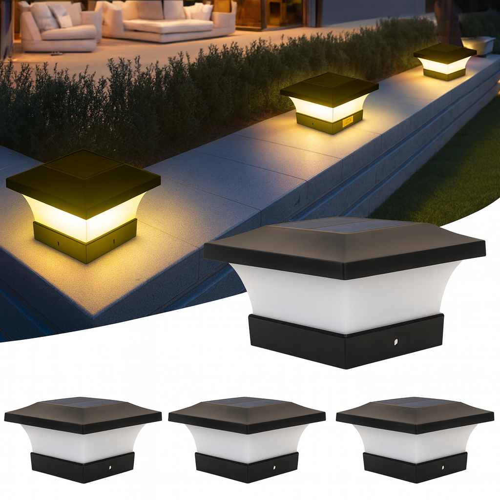Solar Zaunleuchte IP65 Wasserdicht - LED Außenbeleuchtung für Garten und Terrasse