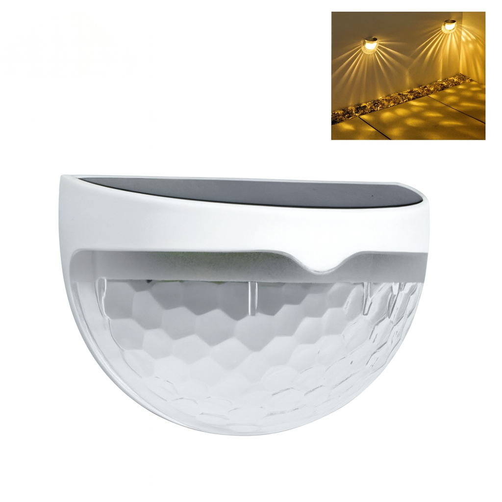 Solar Zaunleuchten Set - Wasserdichte LED Wandlampen für Garten Terrasse Treppe