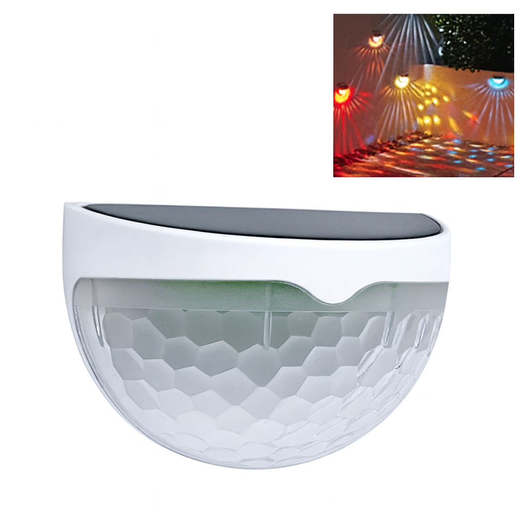 Solar Zaunleuchten Set - Wasserdichte LED Wandlampen für Garten Terrasse Treppe