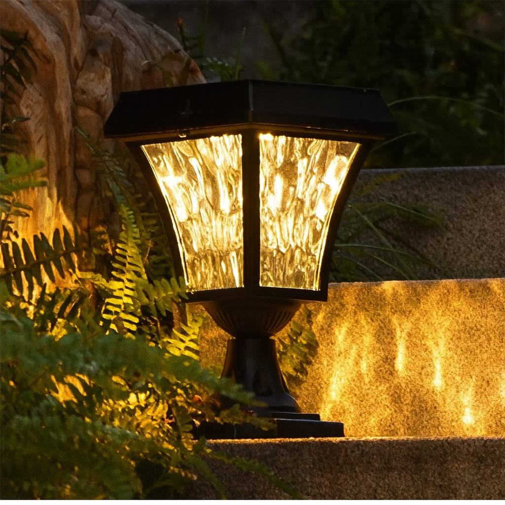 Solar LED Pfosten-Lampe IP55 Wasserdicht - Garten Zaun Beleuchtung für Hof & Terrasse