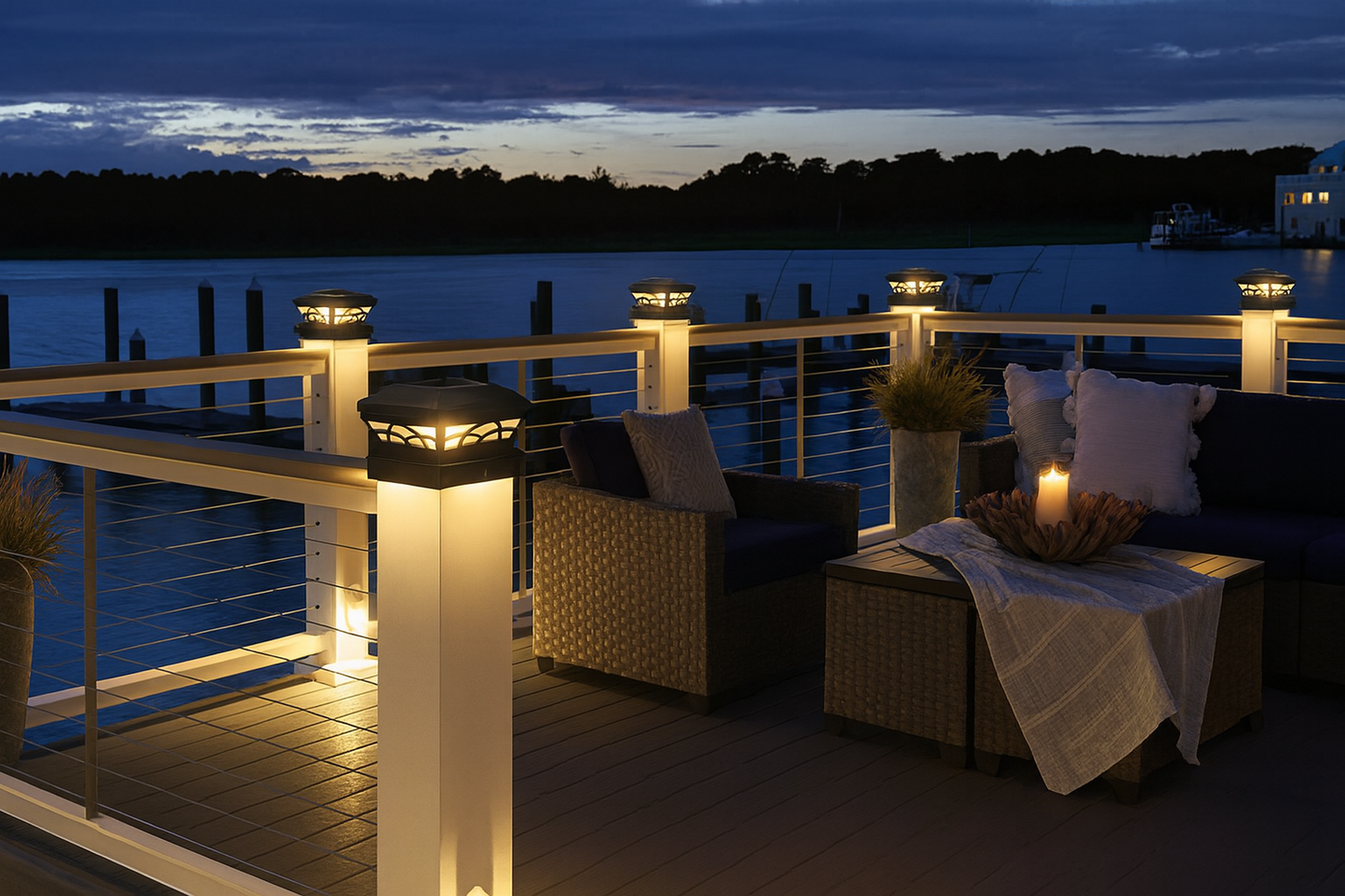 1/2/4er Set Solar Pfosten-Beleuchtung IP65 - LED Säulenlampen für Villa, Garten & Zaun