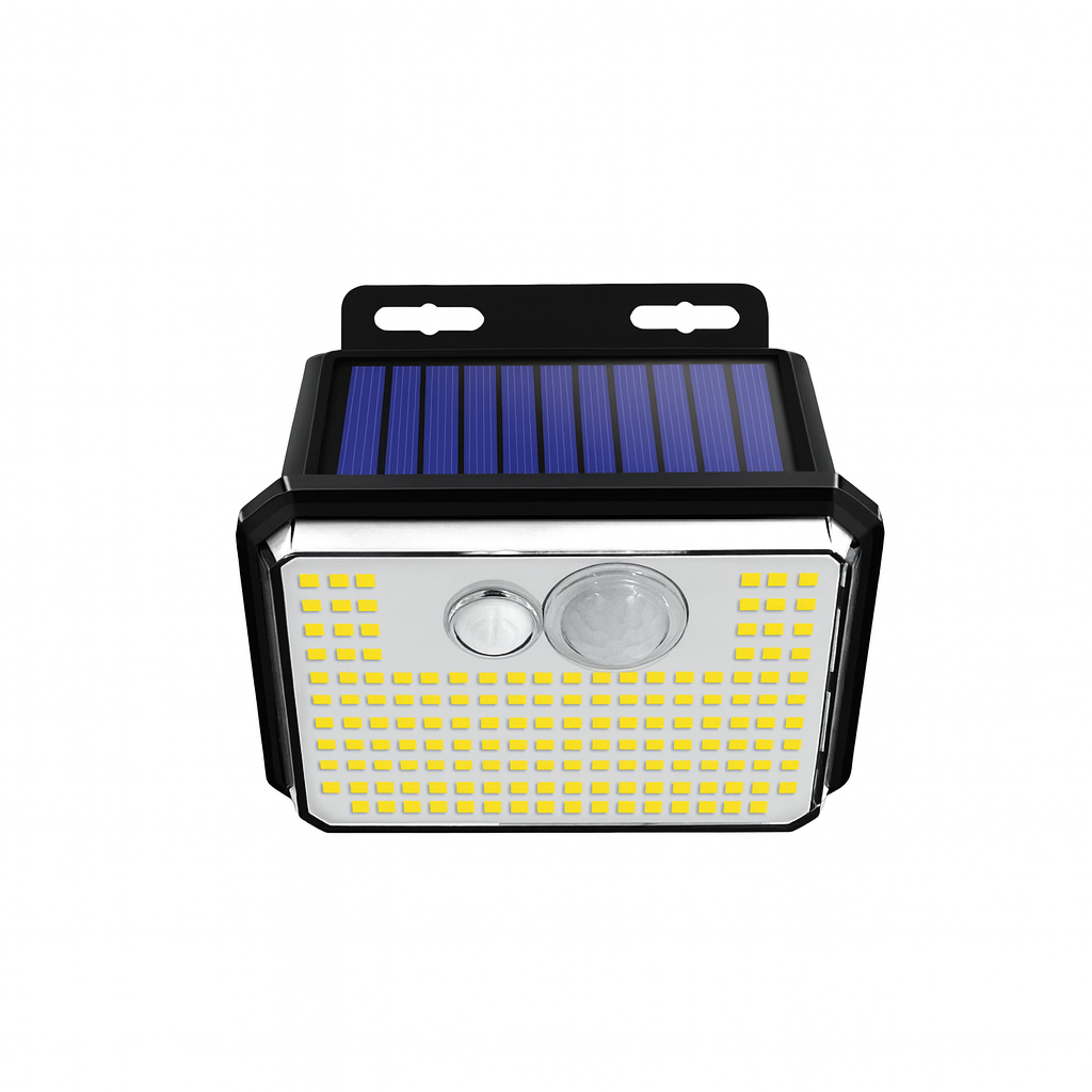 Solar LED Wandleuchte 148 LEDs mit Bewegungsmelder - IP65 Wasserdicht Außenbeleuchtung