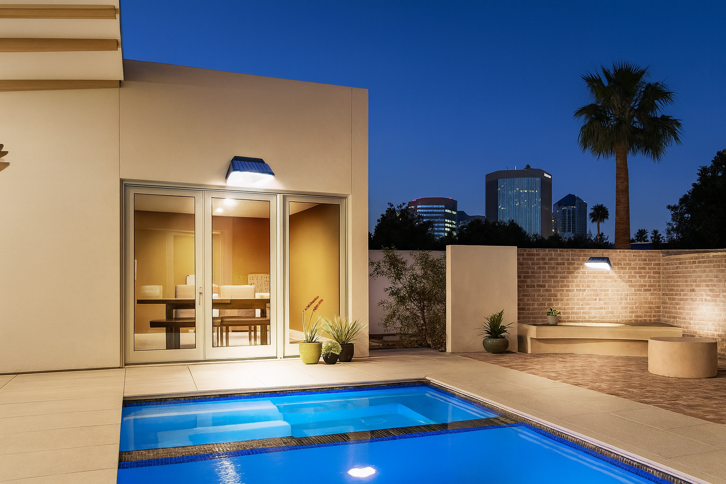 Solar LED Wandleuchte 148 LEDs mit Bewegungsmelder - IP65 Wasserdicht Außenbeleuchtung