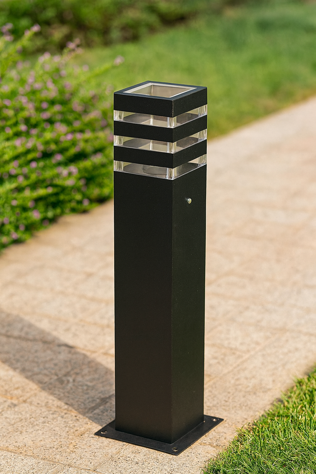 WECUS Gartenleuchte Modern - Wasserdicht IP65 Außenbeleuchtung 60cm Höhe