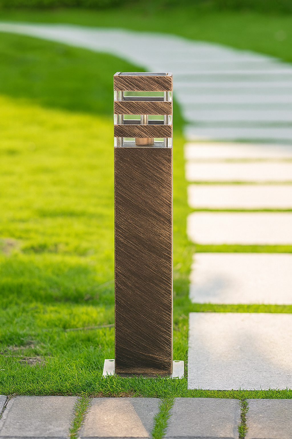 WECUS Gartenleuchte Modern - Wasserdicht IP65 Außenbeleuchtung 60cm Höhe