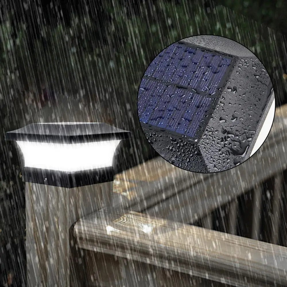 Solar Zaunleuchte IP65 Wasserdicht - LED Außenbeleuchtung für Garten und Terrasse