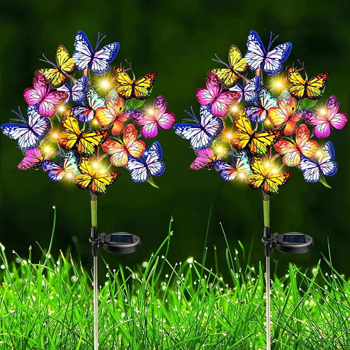 Solar Schmetterling Lichterkette - Dekorative Gartenbeleuchtung Wasserdicht