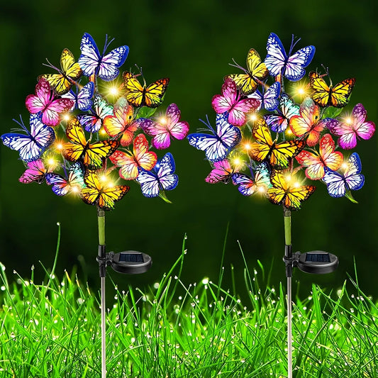 Solar Schmetterling Lichterkette - Dekorative Gartenbeleuchtung Wasserdicht