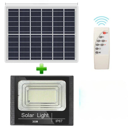 Solar Flutlicht mit Fernbedienung - Wasserdichter LED Strahler für Außenbereich
