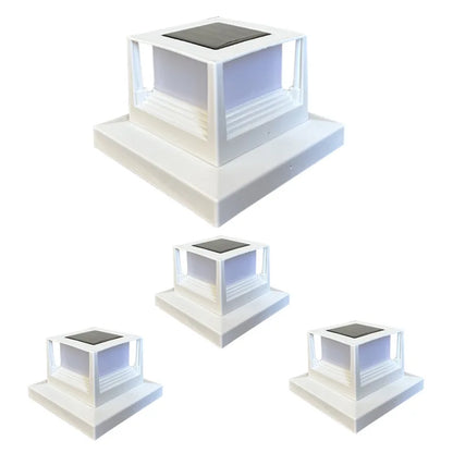 Solar Pfostenaufsatz Quadratisch - LED Pfostenkappe Wasserdicht für Garten & Zaun