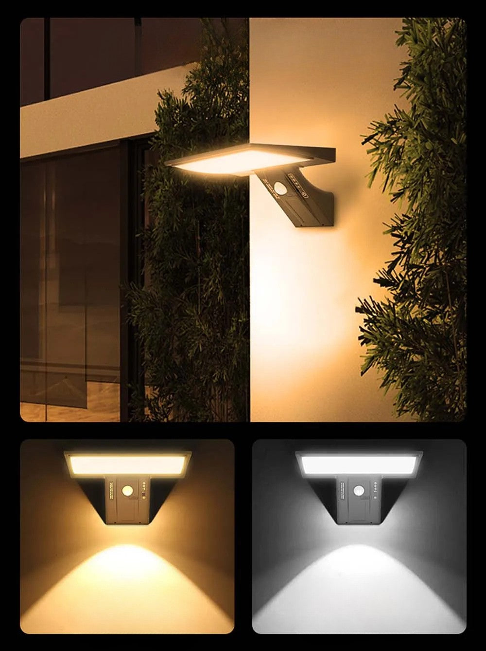Solar Gartenlampe mit Bewegungsmelder - IP65 Wasserdichte Außenleuchte