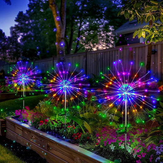 Solar Feuerwerk Gartenleuchten - Wasserdichte LED Dekoration für Haus und Garten