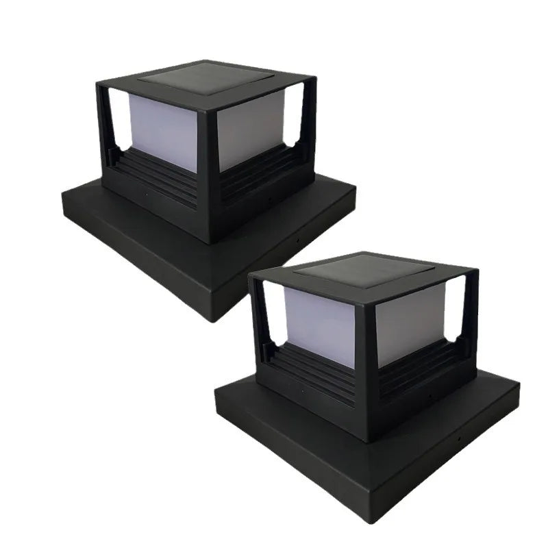 Solar Pfostenaufsatz Quadratisch - LED Pfostenkappe Wasserdicht für Garten & Zaun