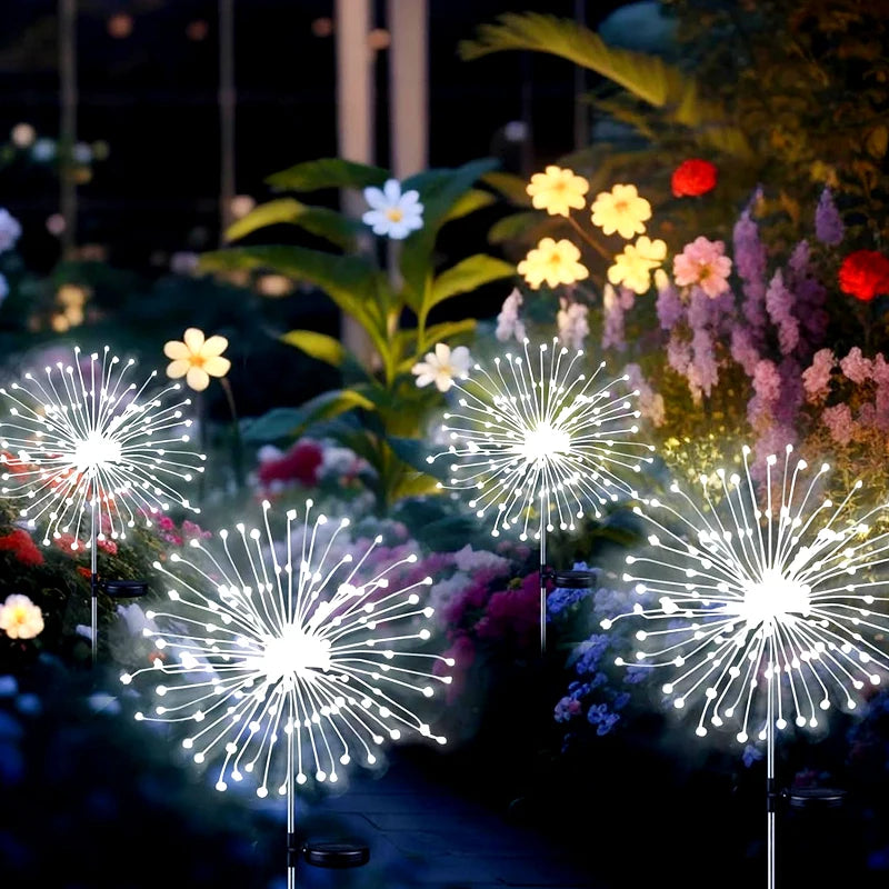 Solar Feuerwerk Gartenleuchten - Wasserdichte LED Dekoration für Haus und Garten