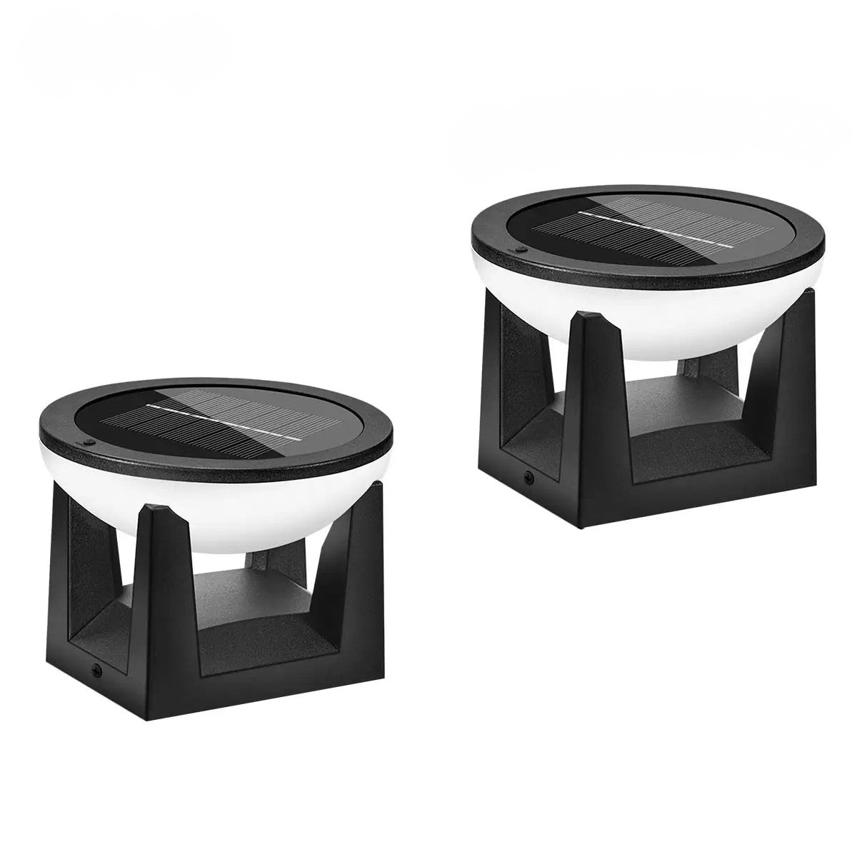 Solar Zaunleuchten LED 4er-Pack - IP65 Wasserdicht Pfostenaufsatz 10,5cm für Garten und Terrasse