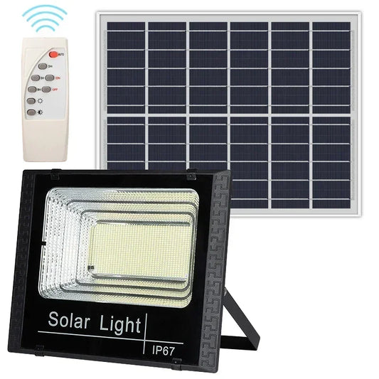 Solar Flutlicht mit Fernbedienung - Wasserdichter LED Strahler für Außenbereich