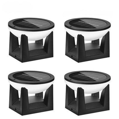 Solar Zaunleuchten LED 4er-Pack - IP65 Wasserdicht Pfostenaufsatz 10,5cm für Garten und Terrasse